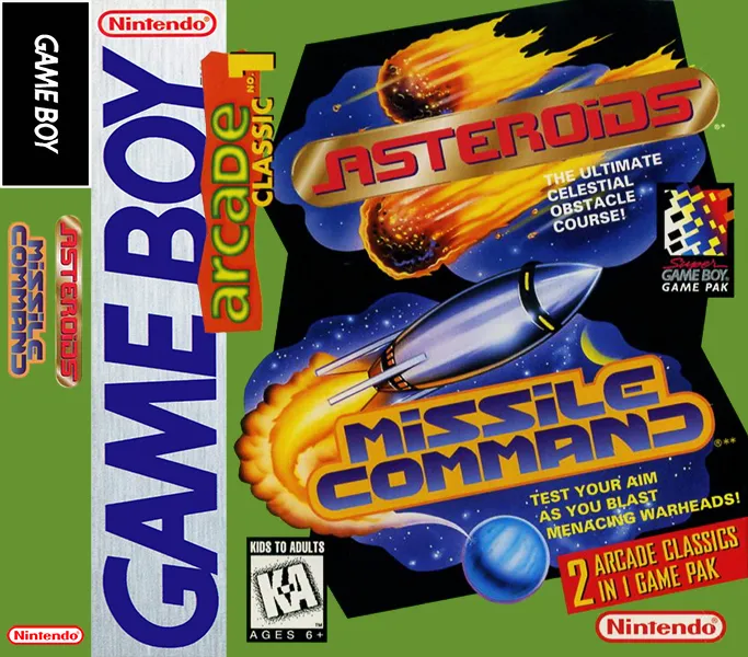 Arcade Classic 1: Asteroids / Missile Command box art