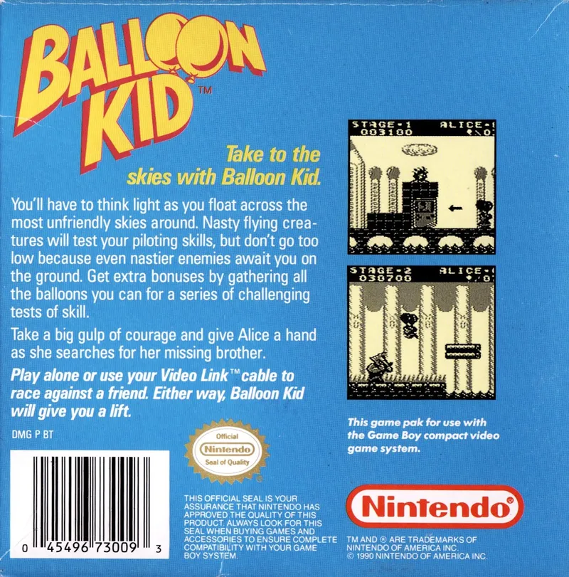 Balloon Kid box back