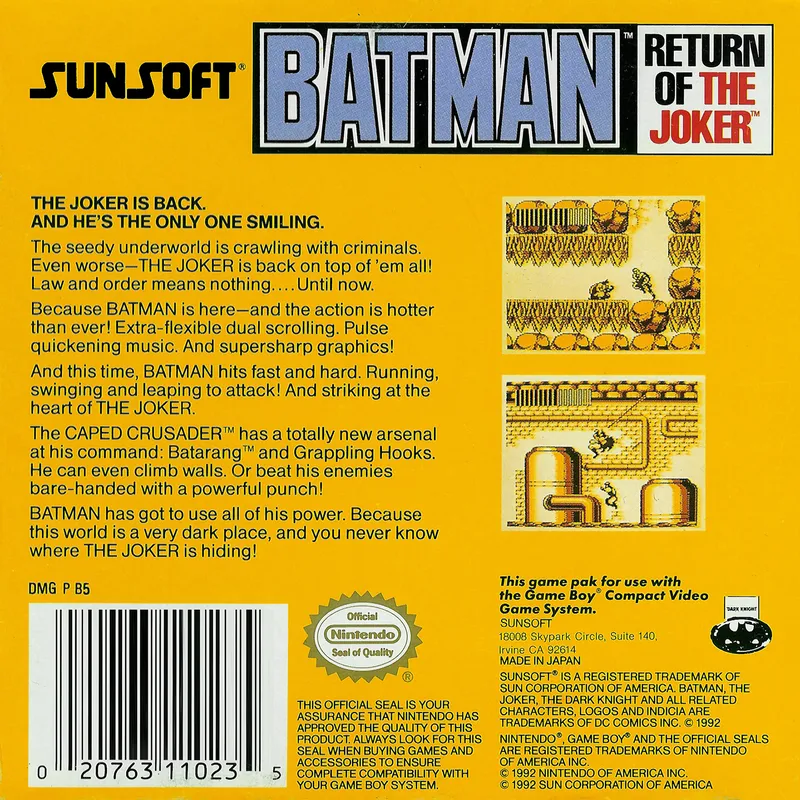 Batman: Return of the Joker box back