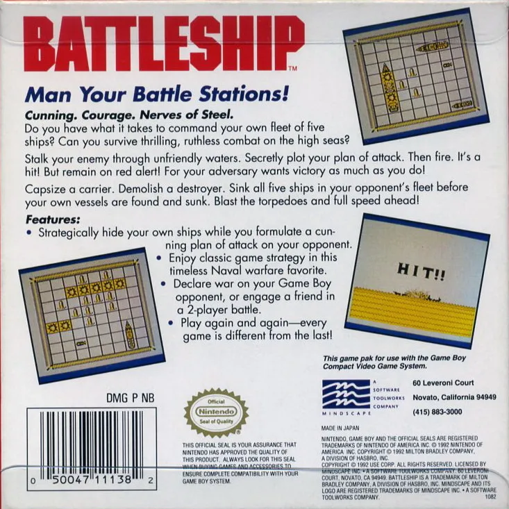 Battleship box back