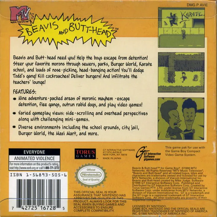 Beavis and Butt-head box back