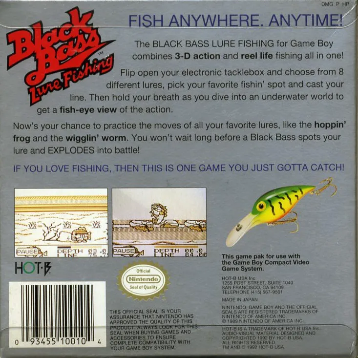 Black Bass: Lure Fishing box back