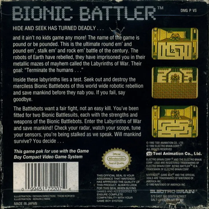 Bionic Battler box back