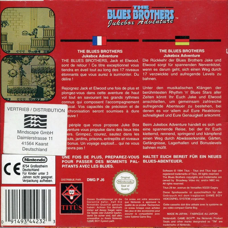The Blues Brothers: Jukebox Adventure box back