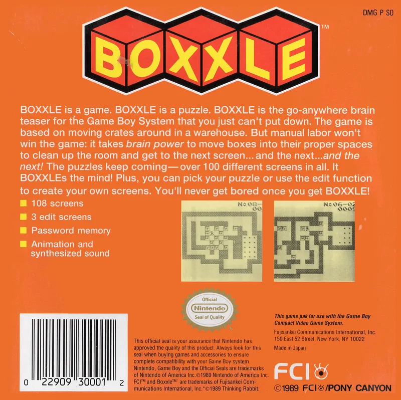 Boxxle box back