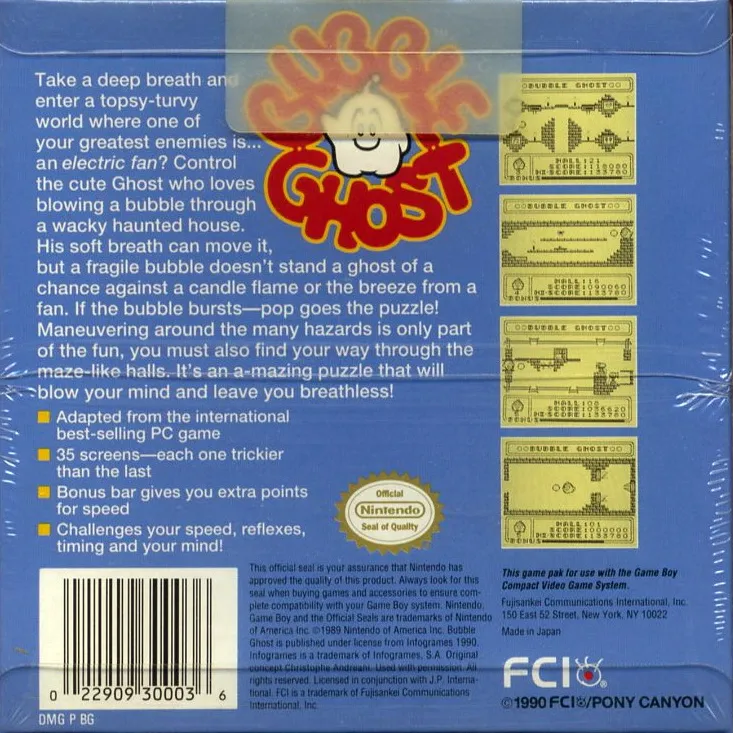 Bubble Ghost box back