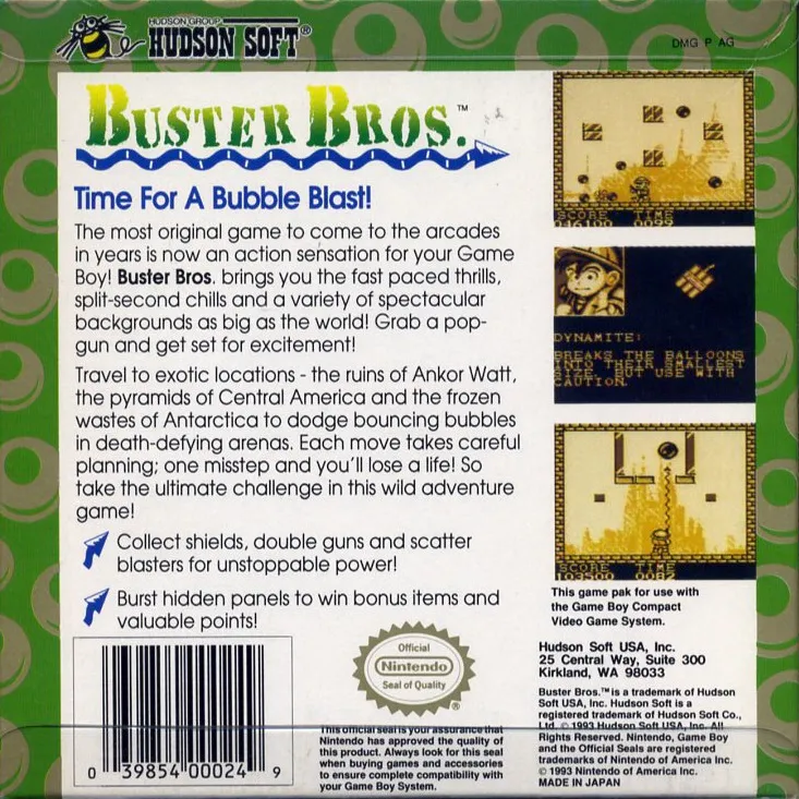 Buster Bros. box back