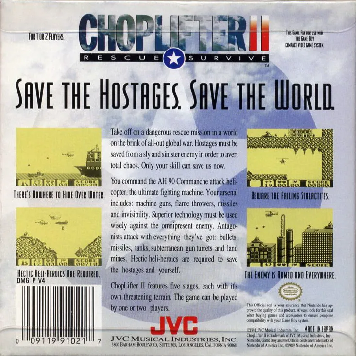 Choplifter II box back
