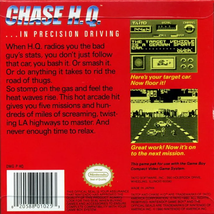 Chase H.Q. box back