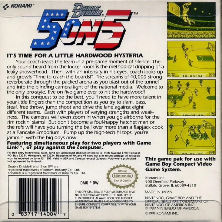 Double Dribble: 5 on 5 box back