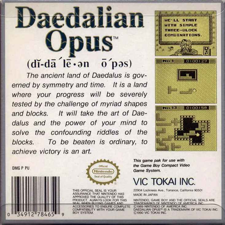 Daedalian Opus box back