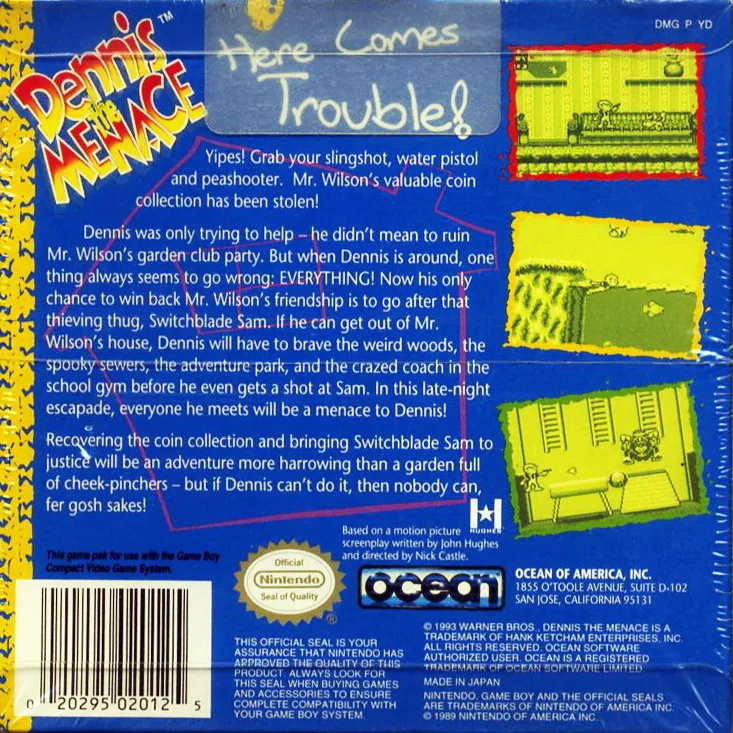 Dennis The Menace box back