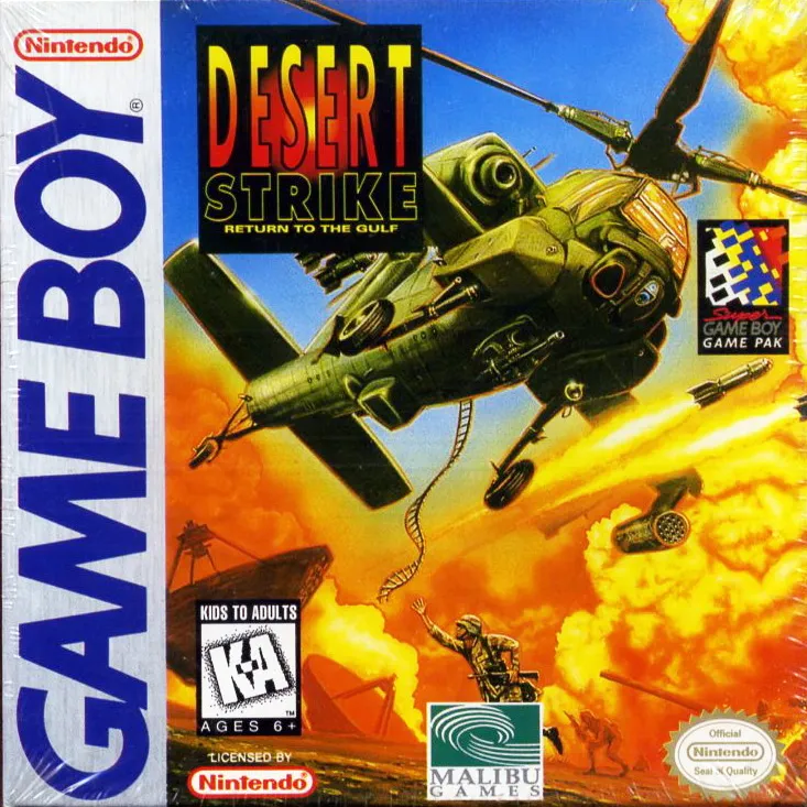 Desert Strike: Return to the Gulf cover art for Nintendo Game Boy