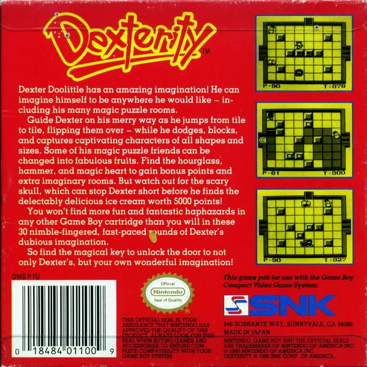 Dexterity box back