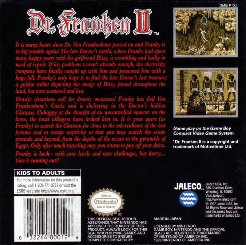 Dr. Franken II box back