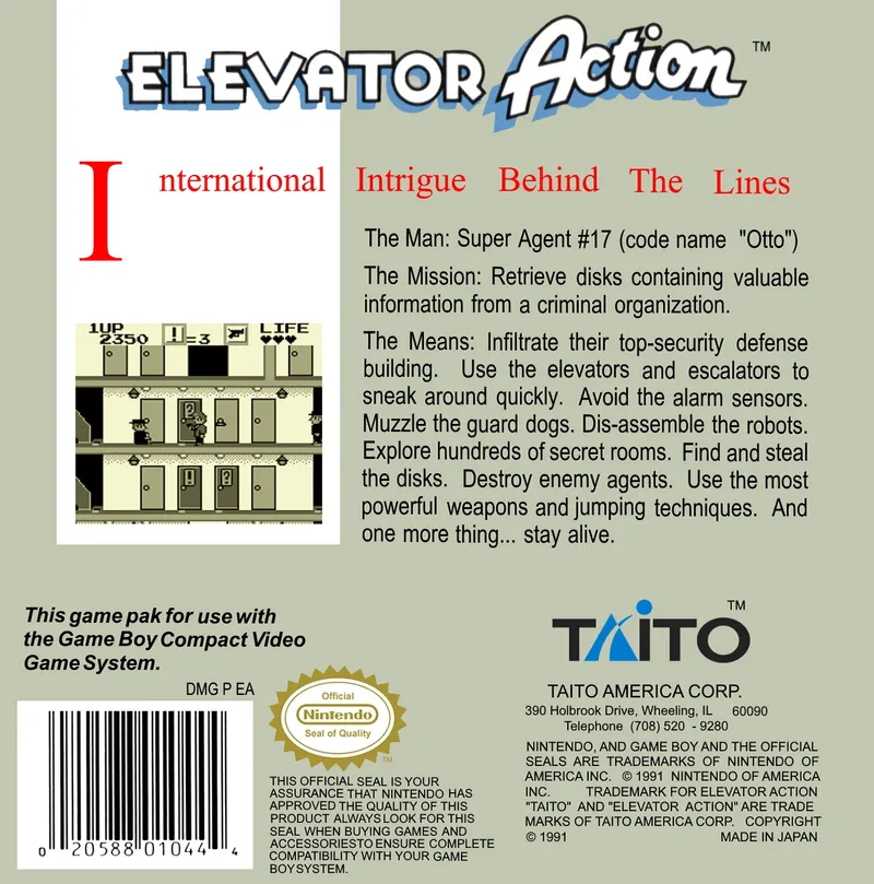 Elevator Action box back