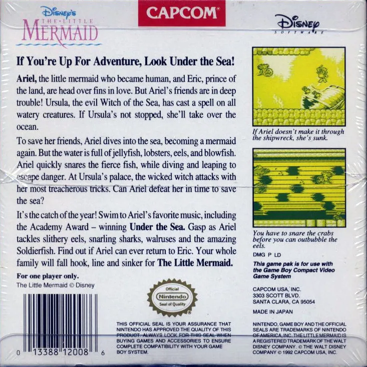 The Little Mermaid box back