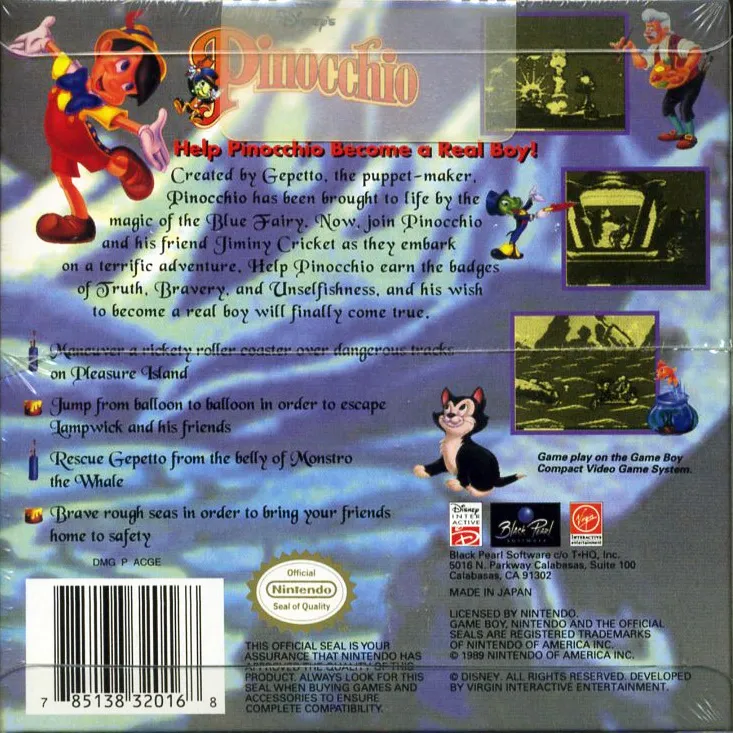 Pinocchio box back