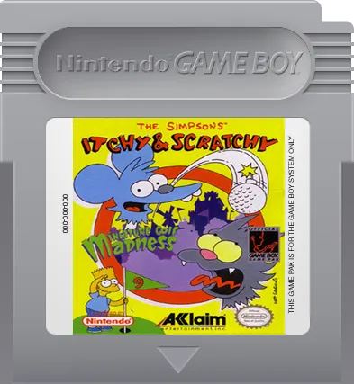 The Simpsons: Itchy & Scratchy in Miniature Golf Madness cart