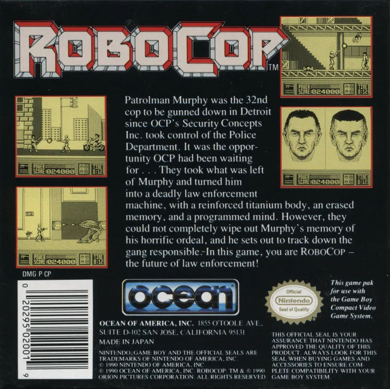 RoboCop box back