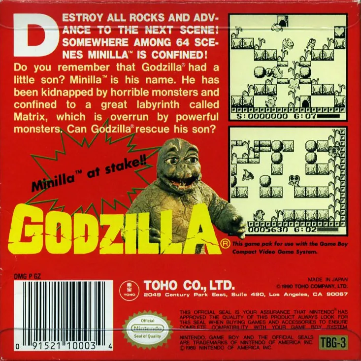 Godzilla box back