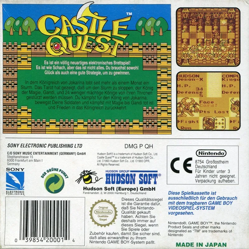 Castle Quest box back