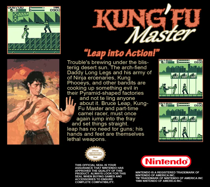 Kung-Fu Master box back