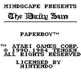 Paperboy screenshot