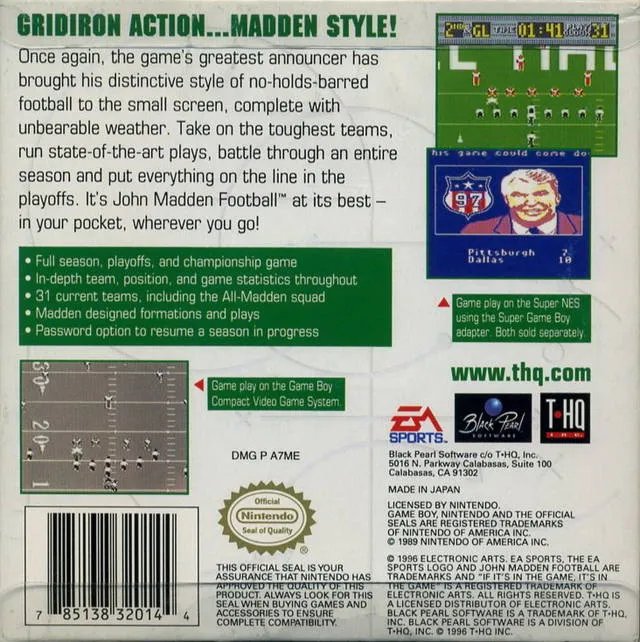 Madden 97 box back