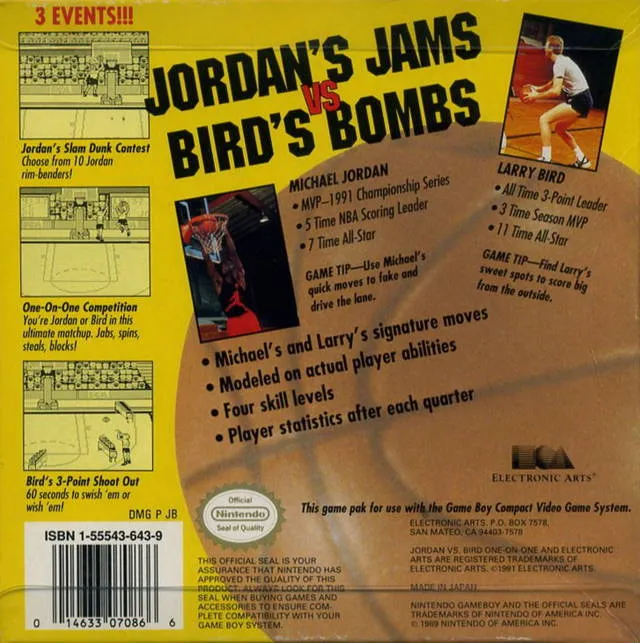Jordan vs Bird: One on One box back