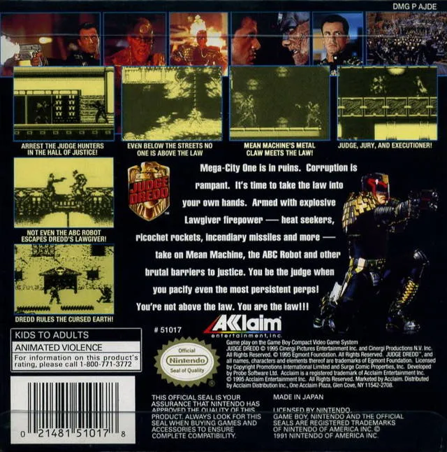 Judge Dredd box back
