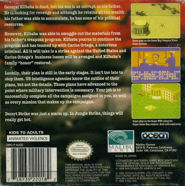 Jungle Strike box back