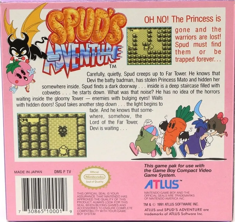 Spud's Adventure box back