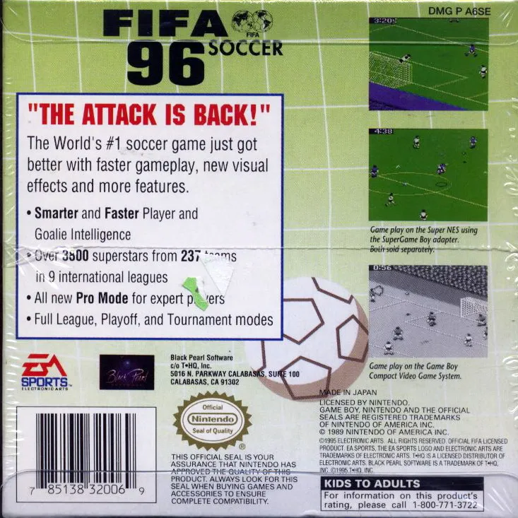 FIFA Soccer 96 box back