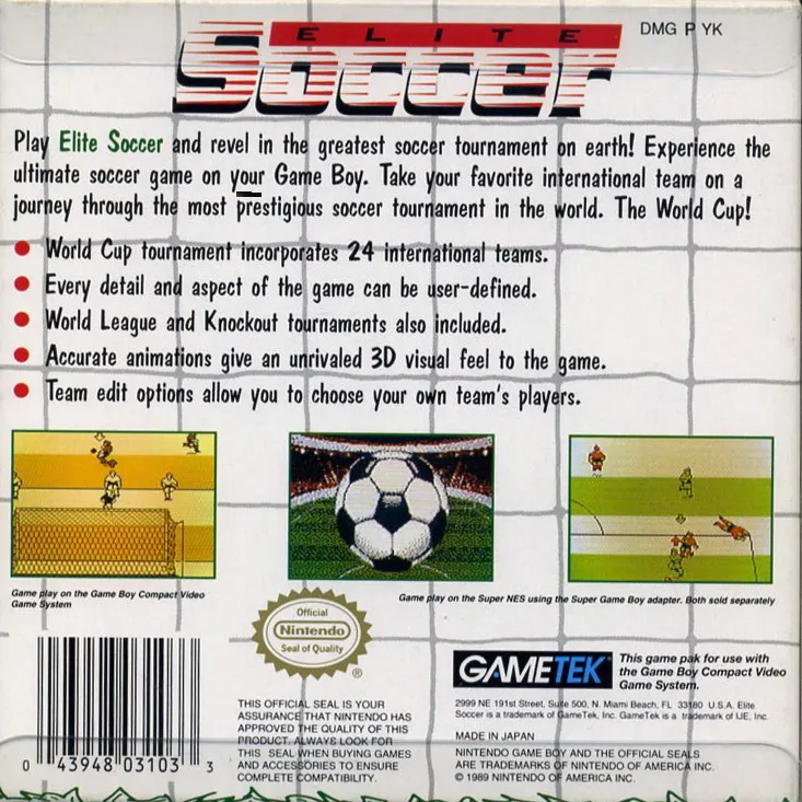 Elite Soccer box back