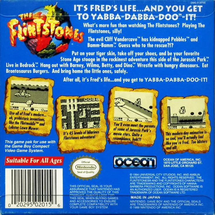 The Flintstones box back