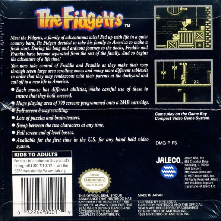 The Fidgetts box back