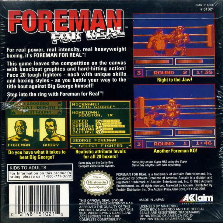 Foreman For Real box back