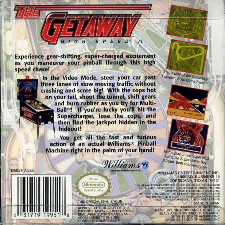 The Getaway: High Speed II box back
