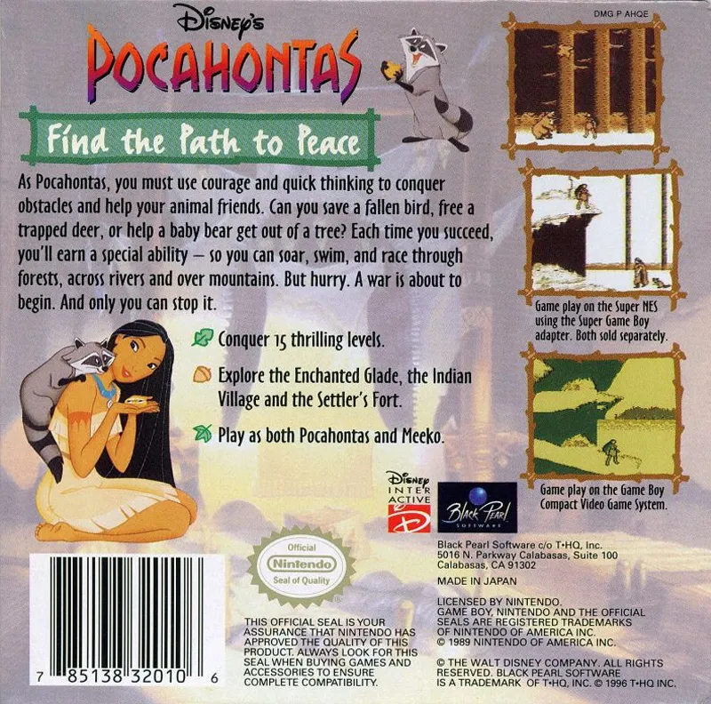 Pocahontas box back