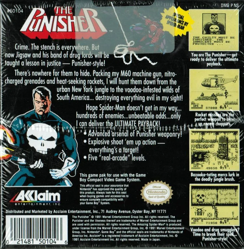The Punisher: The Ultimate Payback box back