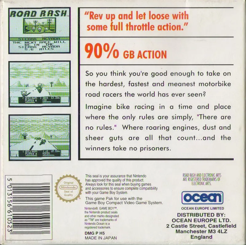 Road Rash box back
