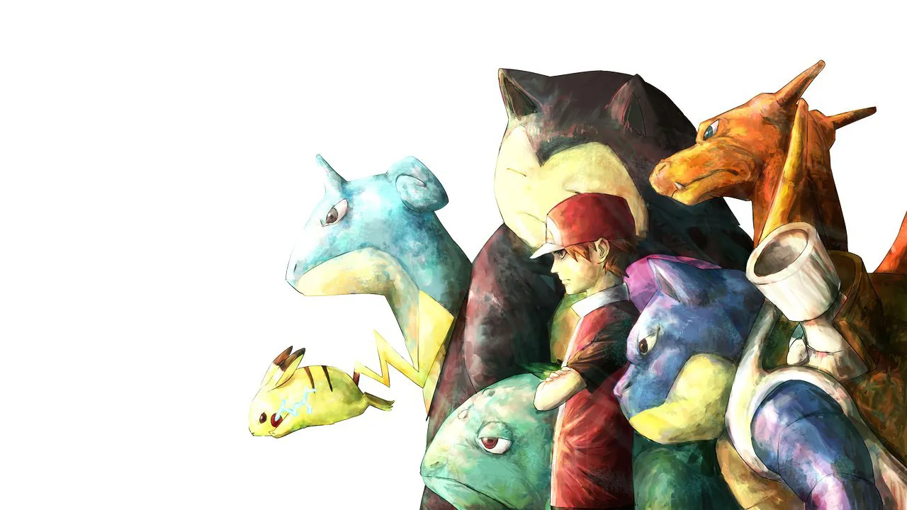Backdrop artwork for Pokémon Red Version
