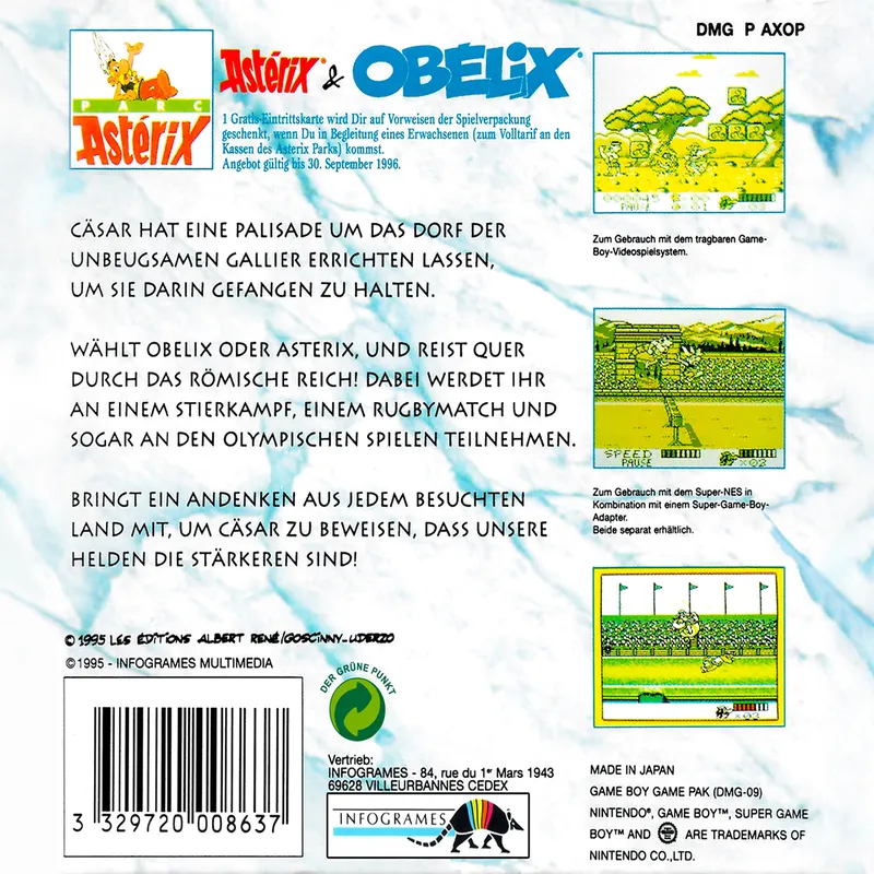 Astérix & Obélix box back