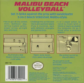 Malibu Beach Volleyball box back