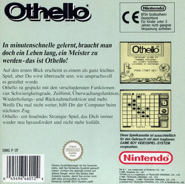 Othello box back