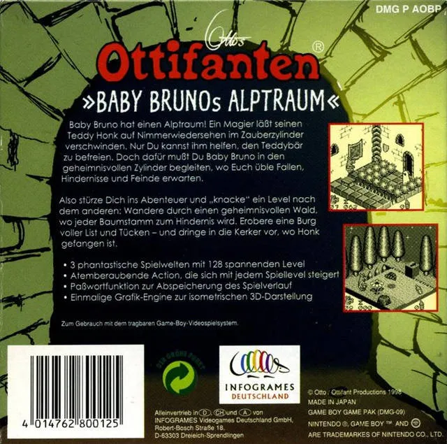 Otto's Ottifanten: Baby Bruno's Nightmare box back