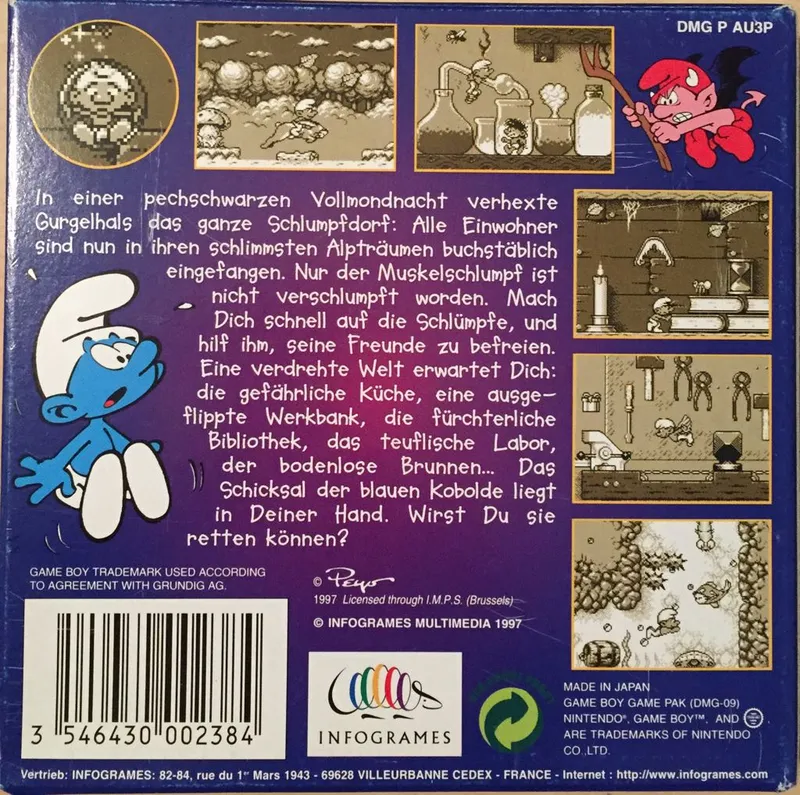 The Smurfs' Nightmare box back