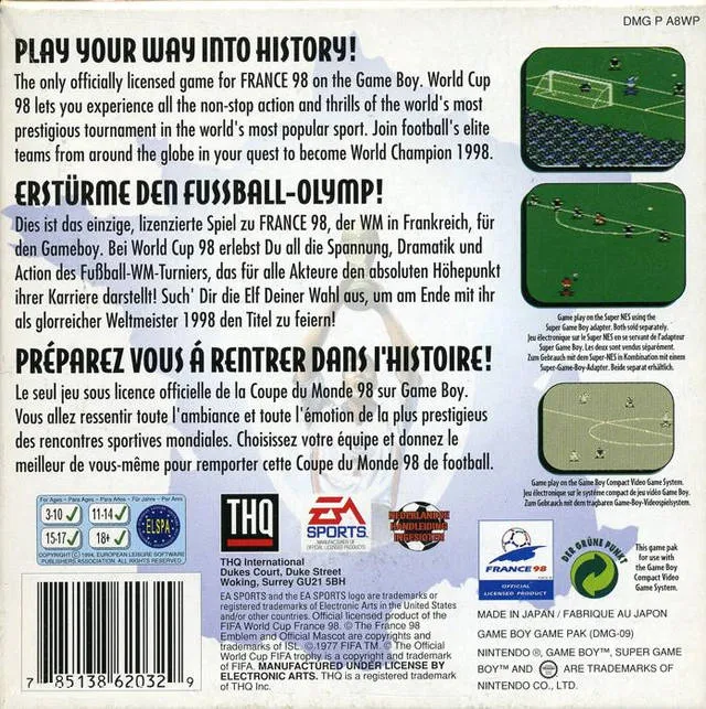 World Cup 98 box back