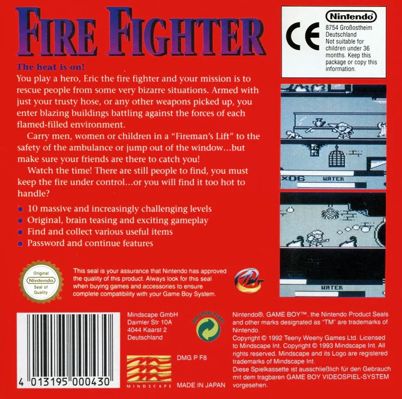 Fire Fighter box back
